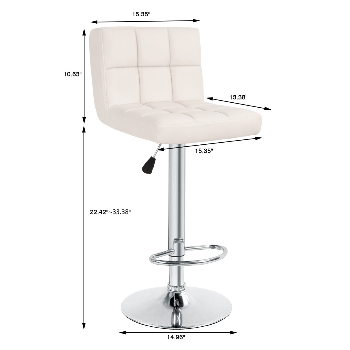 Orren Ellis Stallcup Swivel Adjustable Height Bar Stool & Reviews Wayfair